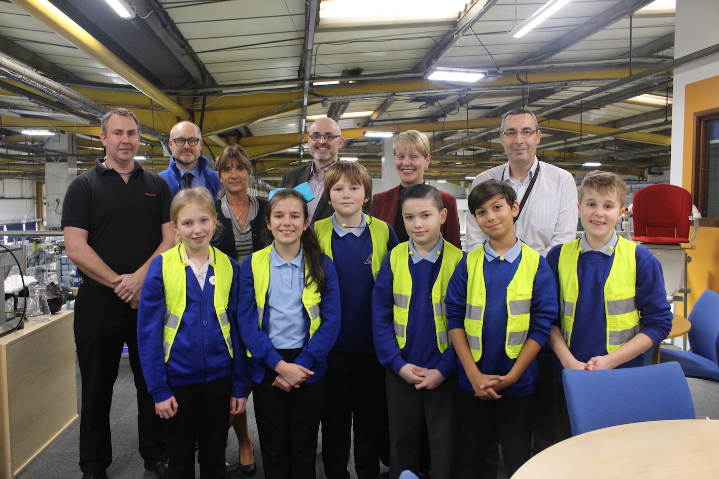 Six Engineering and Science project winners from Portway Junior School have won an access-all-areas tour of the Stannah factory in Andover