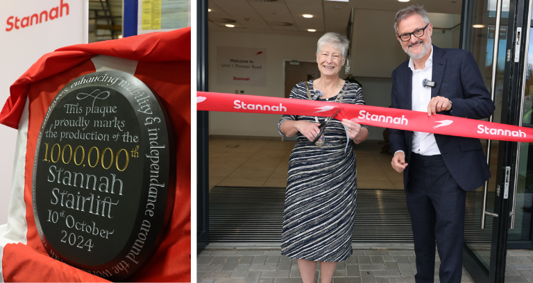 Stannah celebrates two major milestones: 1,000,000 stairlifts produced and opening of new factory in Andover